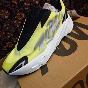 Adidas Yeezy Boost 700 MNVN Laceless Shoes Size 12- Color: Phosphor